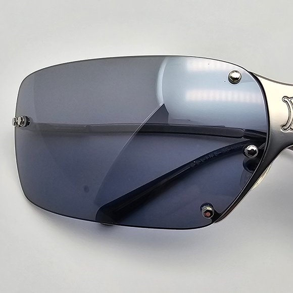 Celine SC1033 Col. 581 Silver Frame Grey Blue Gradient Mirror Lens Sunglasses - Picture 12 of 12